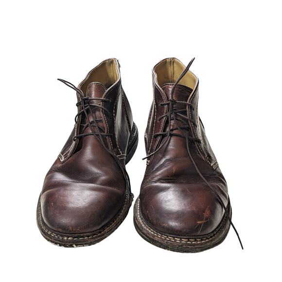 Johnston Murphy Shoes Ankle Boots Mens 9.5M Leather Brown Lace Up Casual Chukka main image 8